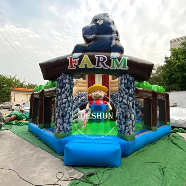 2024 New design pig farm inflatable jumping house bouncy castle with cheap price for kids - Image 5