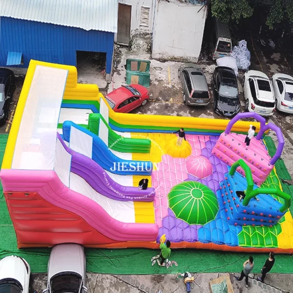 Manufacturer bouncy house combo with slide inflatable bouncy castle inflatable obstacle