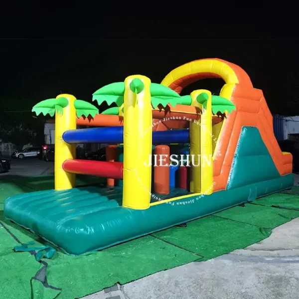 Cheap bouncy castle outdoor commercial inflatable obstacle course for kids