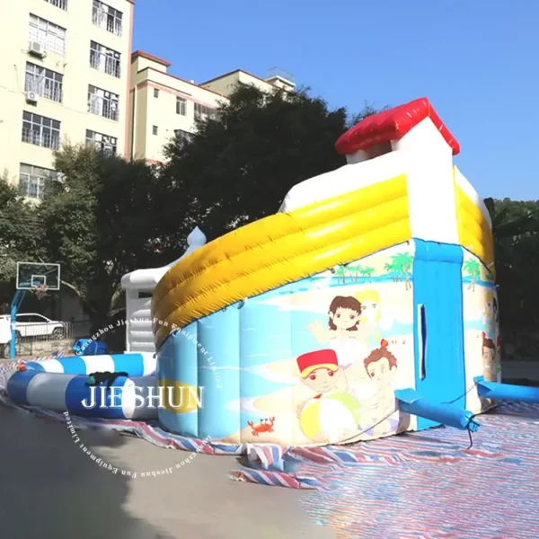 Giant inflatable water slide with pools swimming ball toys pools inflatable water park - Image 5