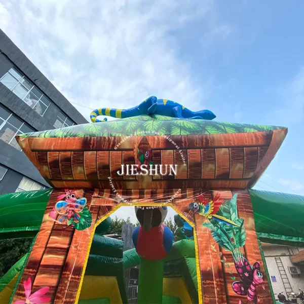 2024 Hot Sale Forest theme Inflatable Combo Castle Slide bouncy castle for kids - Image 6