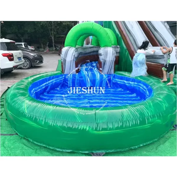 Commercial adult slide palm tree kids slide inflatable Water Slide with pool For kids and Adult - Image 7