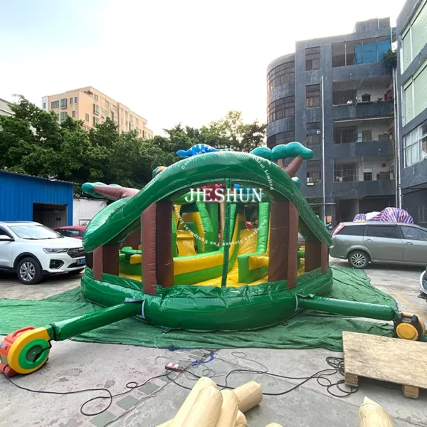 2024 Hot Sale Forest theme Inflatable Combo Castle Slide bouncy castle for kids - Image 2