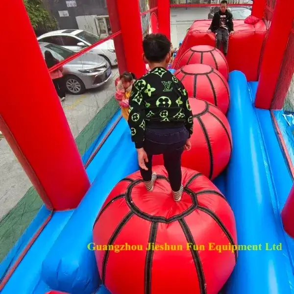 Inflatable Big Balls Wipeout Run Sports Game Inflatable Obstacle Course - Image 3