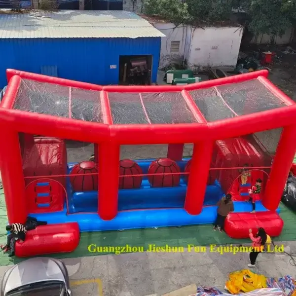 Inflatable Big Balls Wipeout Run Sports Game Inflatable Obstacle Course