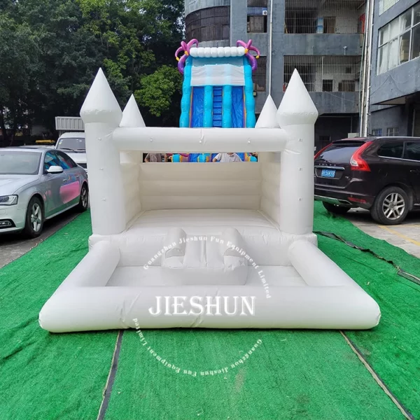 Hot sale customized white bouncy house jumping castle pastel inflatable wedding house for party rental - Image 4