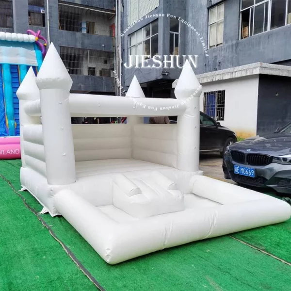 Hot sale customized white bouncy house jumping castle pastel inflatable wedding house for party rental - Image 2