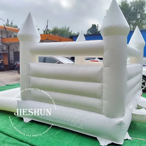 Hot sale customized white bouncy house jumping castle pastel inflatable wedding house for party rental - Image 3