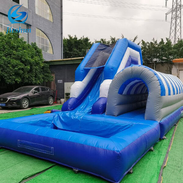 Commercial Pvc Giant Inflatable Obstacle Course Jump Bounce Castle Inflatable Water Slide With Pool - Image 4