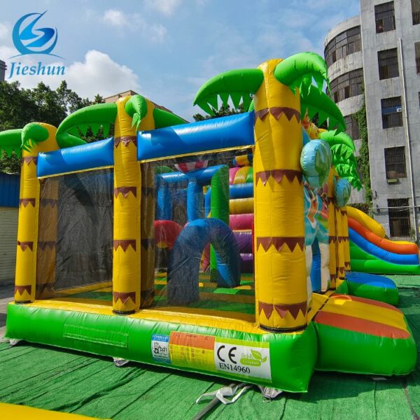 Party rental Kids Commercial fruit theme Inflatable Bouncer House Jumping Bouncy Castle obstacle combination with Blower - Image 5