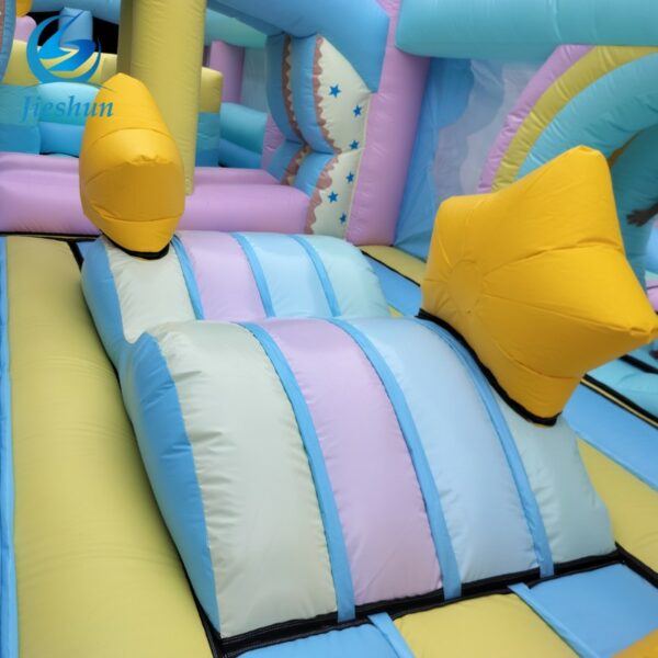 Large stars moon Inflatable Playground  Gemini Inflatable Amusement Outdoor Theme Park bouncy castle with slide For Children - Image 4
