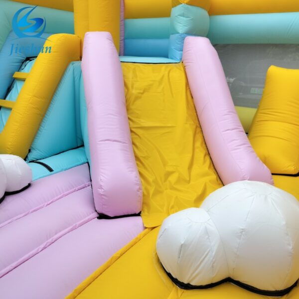 Large stars moon Inflatable Playground  Gemini Inflatable Amusement Outdoor Theme Park bouncy castle with slide For Children - Image 7