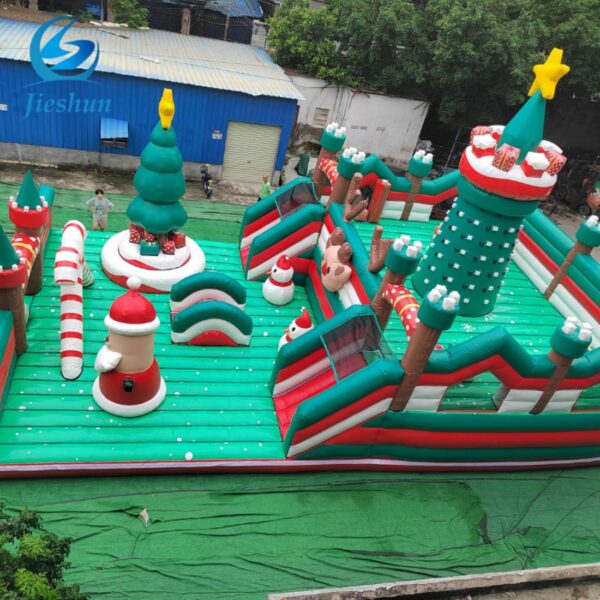 Large Inflatable Playground Inflatable christmas tree gifts trampoline Amusement Outdoor Theme Park bouncy castle For Children - Image 3