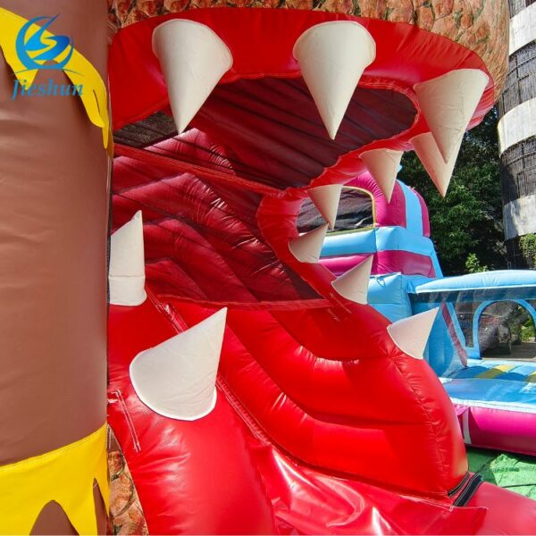 Indoor Popular Dinosaur forest theme Bounce House palm tree inflatables Castle Jumping Combo Bouncing House - Image 4