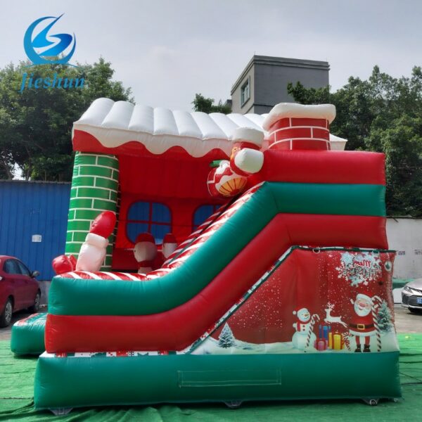 inflatable Christmas bounce house  bouncer with slide carton inflatable castle combo slide  for kids and adult - Image 4