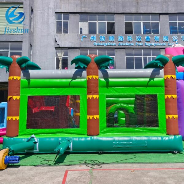 Indoor Popular Dinosaur forest theme Bounce House palm tree inflatables Castle Jumping Combo Bouncing House - Image 6
