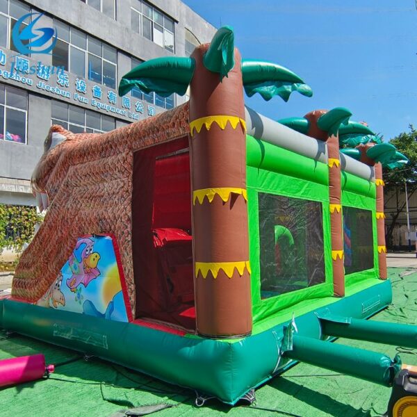 Indoor Popular Dinosaur forest theme Bounce House palm tree inflatables Castle Jumping Combo Bouncing House - Image 7