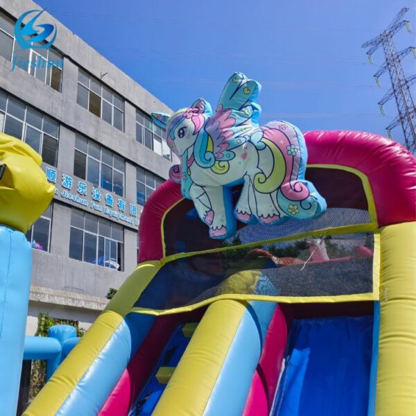 Outdoor Playground Home Use Inflatable Unicorn Bouncy Castle Jumping Bouncer bouncing House with Slide Inflatable Toys for Kids - Image 6