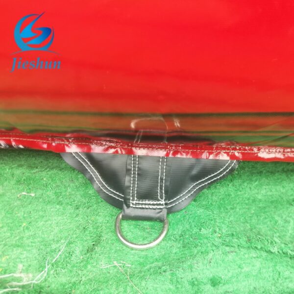 Commercial large jungle jumps Red wave dual lane waterslide inflatable water slide with pool Water Park for sale - Image 7