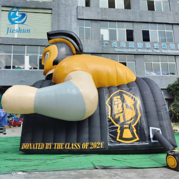 Cartoon Warrior figure customize inflatable tunnel tent shelter shed roof arch model for outdoor toy - Image 5
