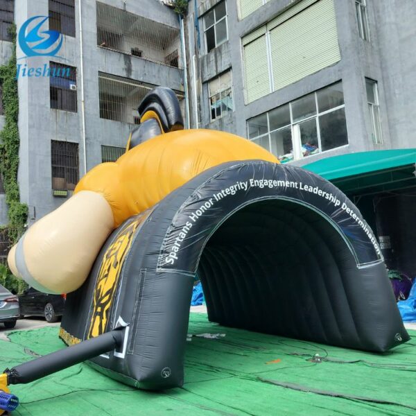 Cartoon Warrior figure customize inflatable tunnel tent shelter shed roof arch model for outdoor toy - Image 7