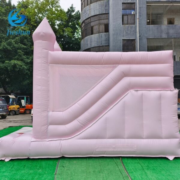 customize Commercial kids inflatable bounce combo castle pink bounce house with slide soft play ball pit - Image 4