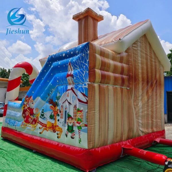 Merry Christmas Theme Commercial Claus Santa Inflatable Bouncer House jumping combo Bouncy Castles - Image 5
