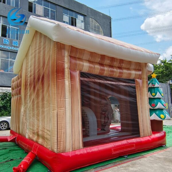 Merry Christmas Theme Commercial Claus Santa Inflatable Bouncer House jumping combo Bouncy Castles - Image 4