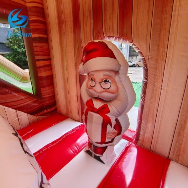 Merry Christmas Theme Commercial Claus Santa Inflatable Bouncer House jumping combo Bouncy Castles - Image 6