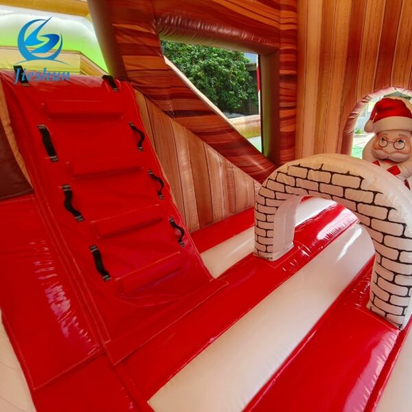 Merry Christmas Theme Commercial Claus Santa Inflatable Bouncer House jumping combo Bouncy Castles - Image 7