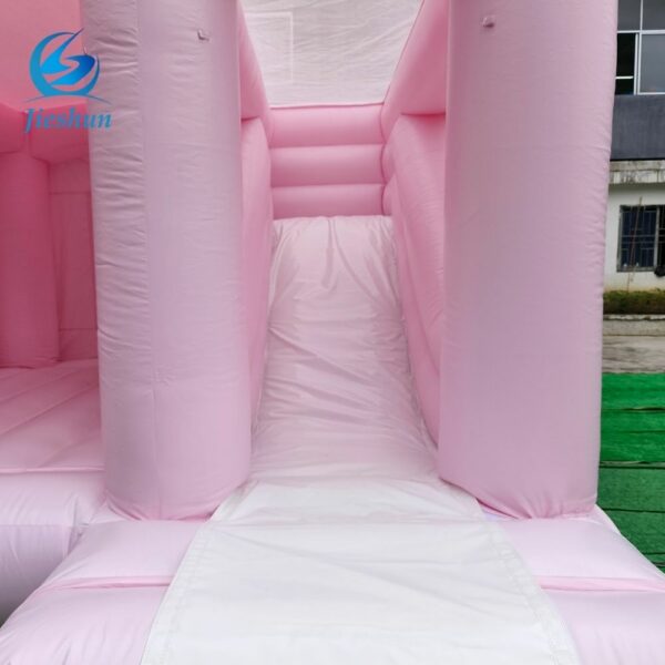 customize Commercial kids inflatable bounce combo castle pink bounce house with slide soft play ball pit - Image 5