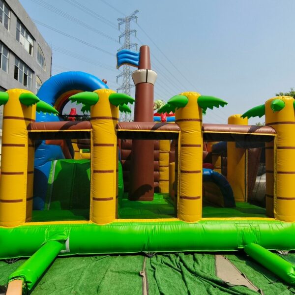 High Quality Custom Pirate Ship Themed Inflatable Jumping Bed Castle Adult Inflatable Bounce House - Image 7