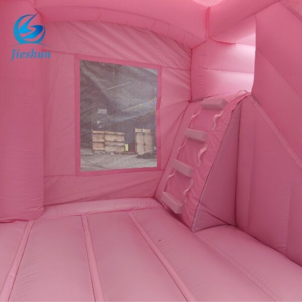 customize Commercial kids inflatable bounce combo castle pink bounce house with slide soft play ball pit - Image 7