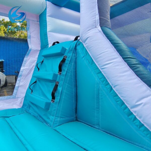 Kids Inflatable blue Bounce House Jumper Bouncer Jumping Bouncy Castle Water Slide with pool - Image 6