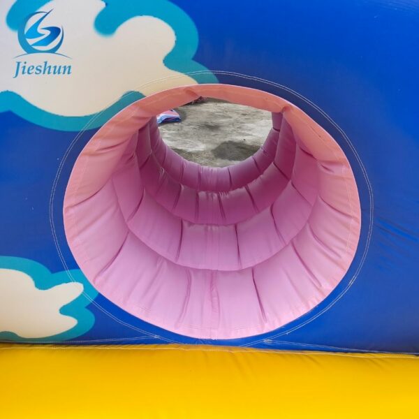 party inflatable commercial bounce house jumping combo pure sky rainbow white clouds for Kids air blower - Image 7