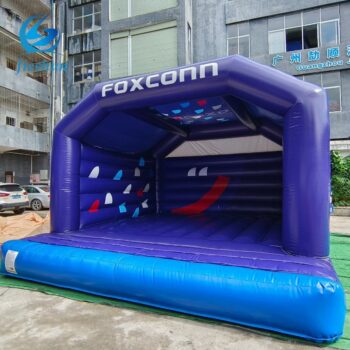 Customizable Commercial Playground Toys inflatable Blue and purple color Disco bouncy castle