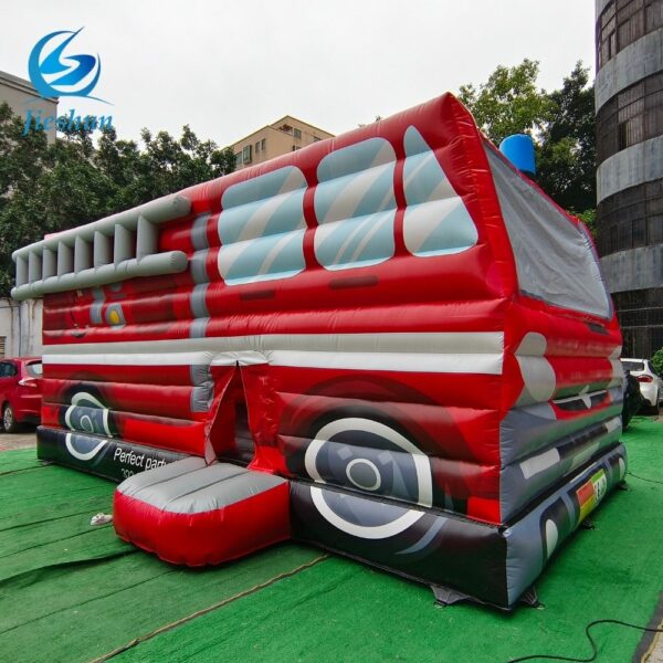 High commercial quality Giant Fire truck inflatable obstacle bouncy house jumping castle indoor outdoor for kids and adults. - Image 4