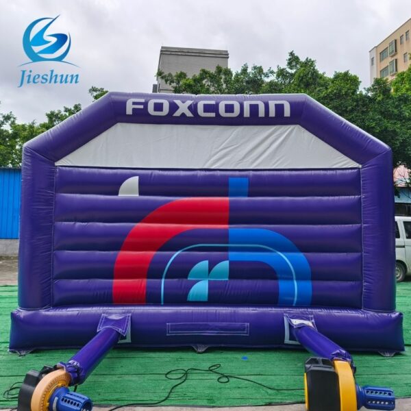 Customizable Commercial Playground Toys inflatable Blue and purple color Disco bouncy castle - Image 5