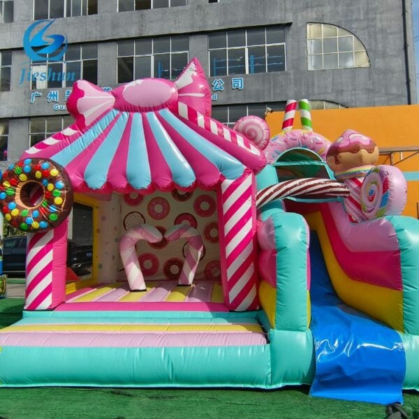 Sweet Candy inflatable Jumping Castle Slide Bouncing Castle Inflatable Bounce House Combo for kids - Image 2