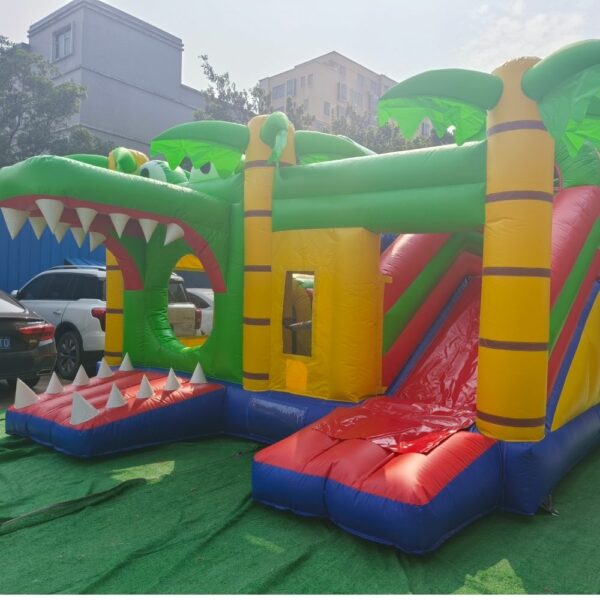 Commercial Outdoor Kids Bounce House Bouncer Combo with Slide Crocodile Jungle Inflatable Bouncy Jumping Castle - Image 2