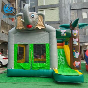 Outdoor commercial grade elephant carton Inflatable bouncer inflatable elephant bouncy castle with slide for kids