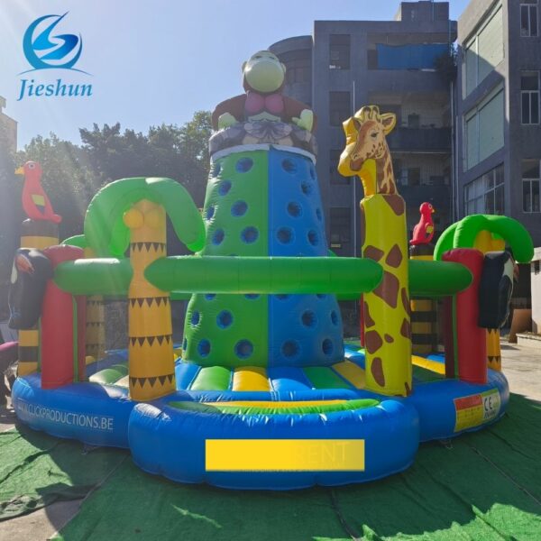 manufacturer custom inflatable monkey forest bounce house climbing wall cheap bouncy castle jumping castle rental - Image 5