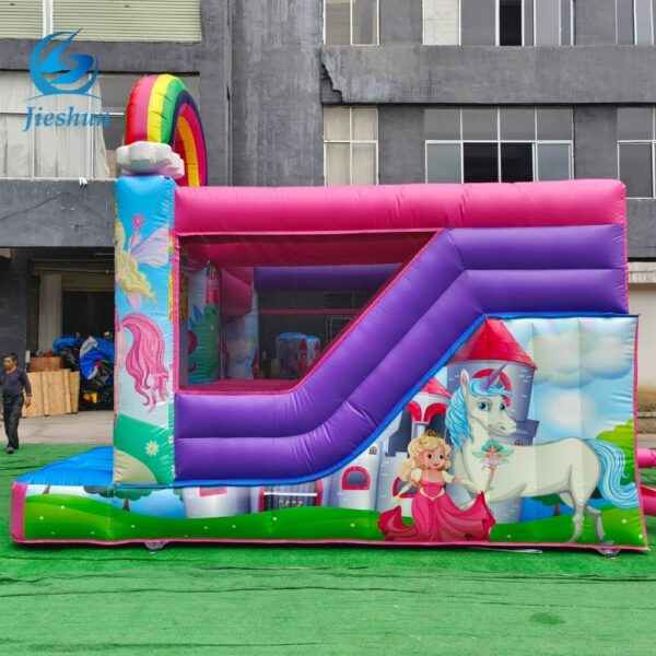 Outdoor Playground Home Use Inflatable Unicorn Bouncy Castle Jumping Bouncer House with Slide Inflatable Toys for Kids - Image 4