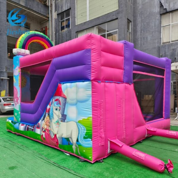 Outdoor Playground Home Use Inflatable Unicorn Bouncy Castle Jumping Bouncer House with Slide Inflatable Toys for Kids - Image 5