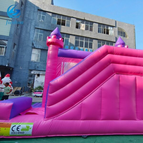 Commercial pvc pink inflatable bounce house combo with slide inflatable bouncy castle bouncy jumping castle - Image 4