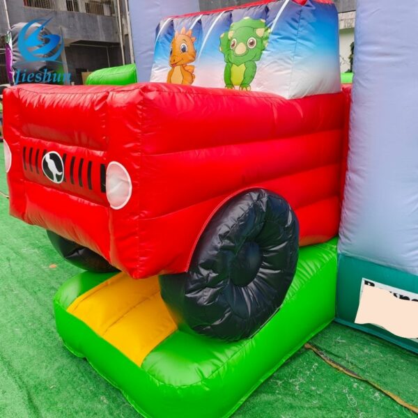 Dino Dash Inflatable Bouncy Slide Dinosaur & Car Theme Fun for Kids bounce house Outdoor Play Equipment - Image 4