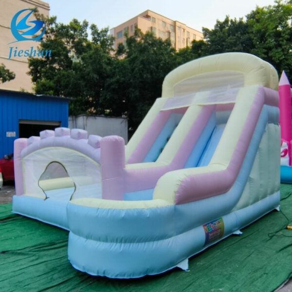 Commercial Custom Inflatable Dry Slide Outdoor Garden Playground inflatable bounce house with slide - Image 2