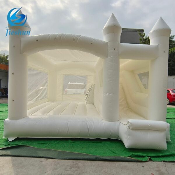 Kids Adult Outdoor Party Event Large 13X13ft Commercial PVC White Inflatable Bounce House Combo Bouncy Castle Wedding