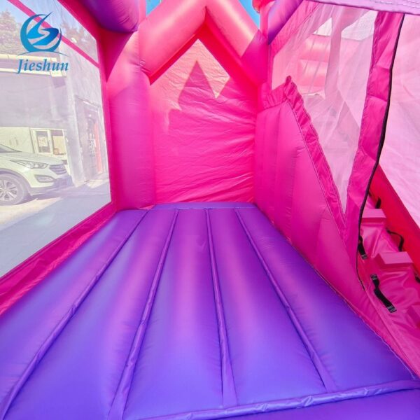 Commercial pvc pink inflatable bounce house combo with slide inflatable bouncy castle bouncy jumping castle - Image 6
