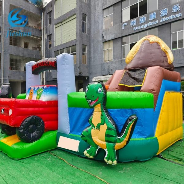 Dino Dash Inflatable Bouncy Slide Dinosaur & Car Theme Fun for Kids bounce house Outdoor Play Equipment - Image 8